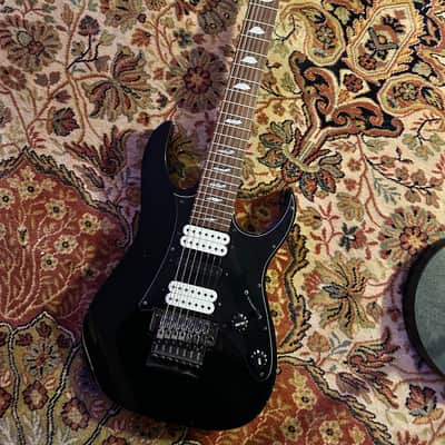 Ibanez Universe Universe UV7BK UV7PWH 1990 - Black Body - White Neck image 2
