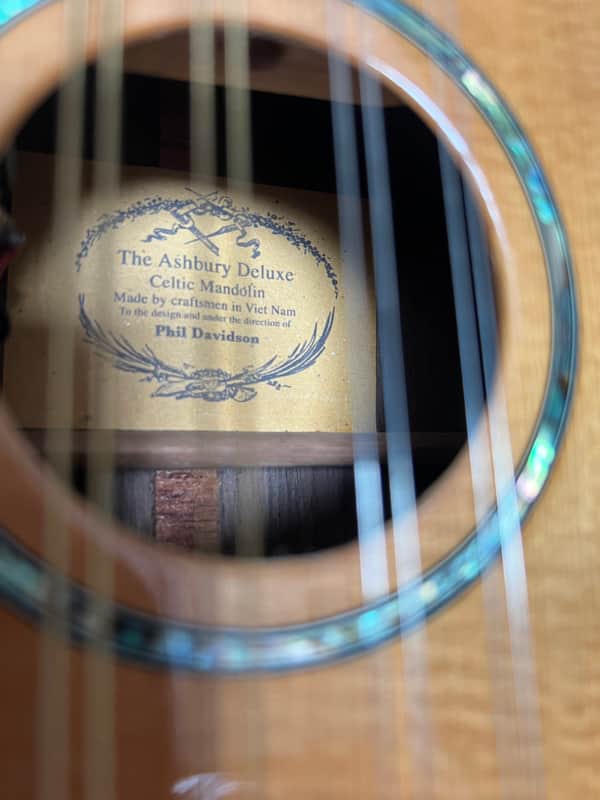 Ashbury Ashbury 'Style S' Deluxe Electro-acoustic Mandolin designed by Phil Davidson. Late 2010s - Solid spruce top, Rosewood back and sides. High gloss. image 1