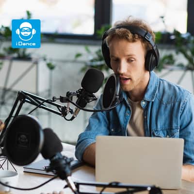 iDance Professional Microphone Pop Filter Shield, Wind Pop Screen with Flexible 360 Degree Gooseneck Clip Stabilizing Arm for Vocal Recording and Live Broadcasting image 5