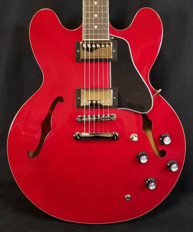 Epiphone ES-335 Semi Hollowbody Electric Guitar, Cherry image 1