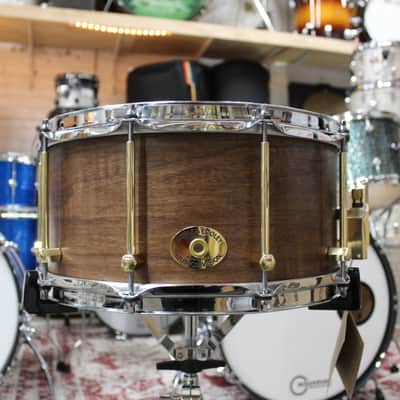 Noble & Cooley 7x14" Solid Shell Walnut Snare Drum - Natural Walnut image 2