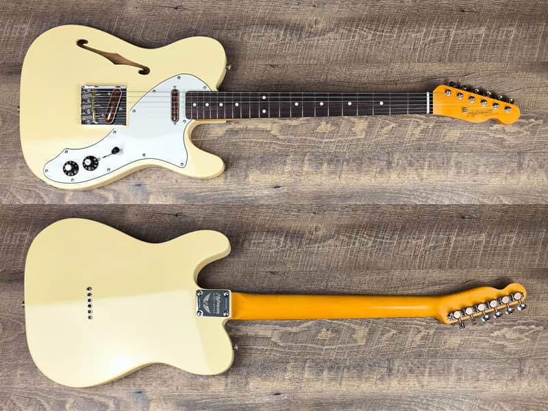MyDream Partcaster Custom Built - Buttercream Thinline Tortoise Charlie Christian image 1