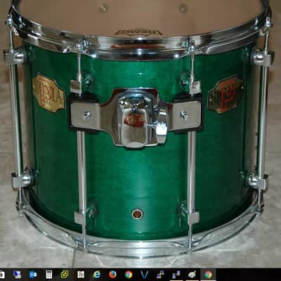 Premier Signia 5Pc Drum Set. Emerald Green Lacquer. Maple Shells. Excellent! image 7