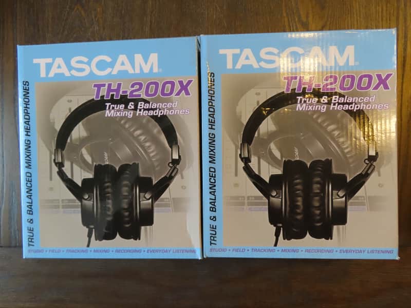 2 (pair) TASCAM TH-200X Studio Headphones NEW in box image 1