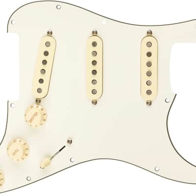 Fender Pre-Wired Strat Pickguard Custom Shop Fat 50's SSS Parchment 11 Hole image 1