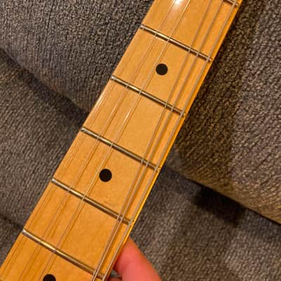 Left Handed Partscaster MJT Relic Tele Body Fender Player II Neck EMG Pickups image 4