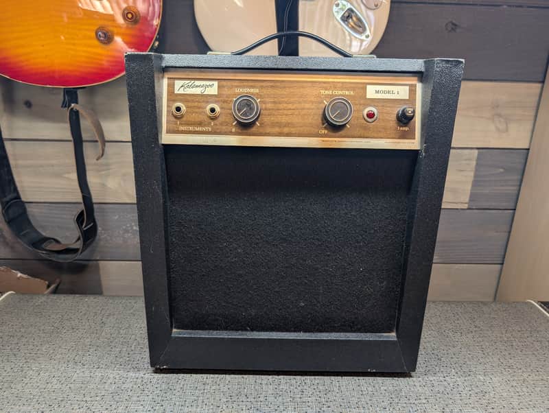 1967 Kalamazoo Model 1 Wood Face Black Grill All Tube Guitar Amplifier Excellent! image 1