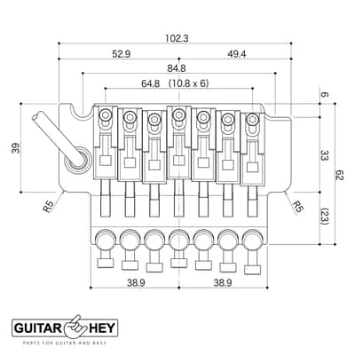 NEW Gotoh GE1996T-7 String Floyd Rose LEFTY Tremolo Bridge - 40mm Block - CHROME image 3