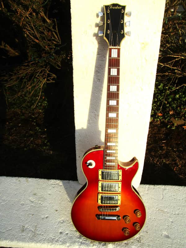 Fresher Les Paul Copy Guitar, 1970's, Japan, 3 Pu's, Gibson Style