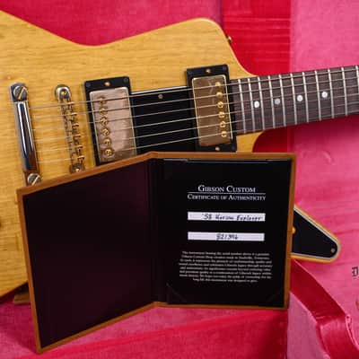 Gibson Custom Shop ‘58 Korina Explorer Black Guard Reissue Natural 2022 w/OHSC image 11