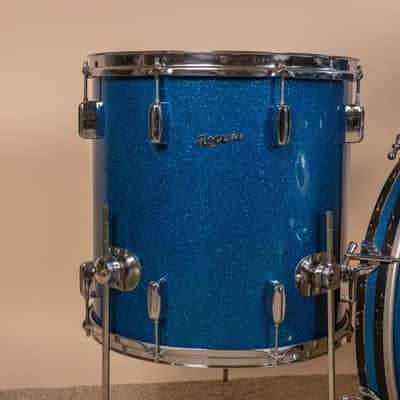 1960s Rogers Holiday Headliner Sparkling Blue Pearl Drum Set image 2