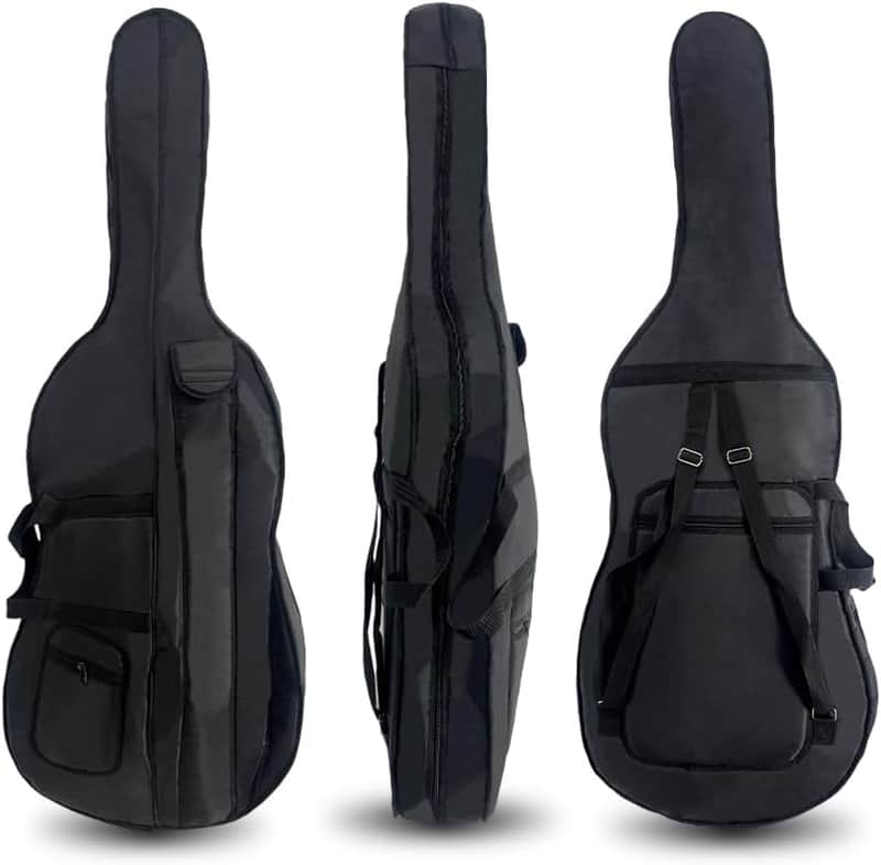 Cello Gig Bag 4/4 Full Size - Padded Soft Case with Backpack Straps & Accessories Pocket, Water-Resistant Lightweight Portable Instrument Cello Bag Cover Cloth for Travel & Storage image 1
