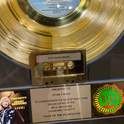 Stan Lynch Tom Petty and The Heartbreakers, RIAA, Pack Up The Plantation, Gold Record (#23) image 3