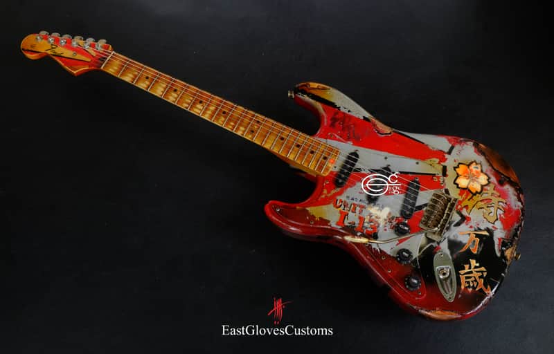 Fender MXY-7 Ohka Left Handed Cherry Blossom Kamikaze Heavy Aged Relic by East Gloves Customs (1of1) image 1