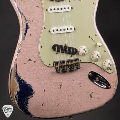 Fender Custom Shop Limited Edition Hotshot Stratocaster Heavy Relic - Aged Shell Pink Sparkle over Aged Purple Sparkle/Fender Custom Shop Event Instrument image 6