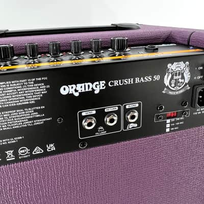 Orange Crush Bass 50 Glenn Hughes Limited Edition 50-Watt 1x12" Bass Combo Amplifier 2021 - Purple image 8