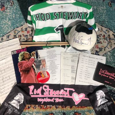 Rod Stewart Tour Artifacts and Signed Soccer Ball. image 1