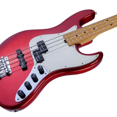 (Demo Model) : Sadowsky Guitars MetroExpress Hybrid PJ Bass 4 - Candy Apple Red Metallic image 5