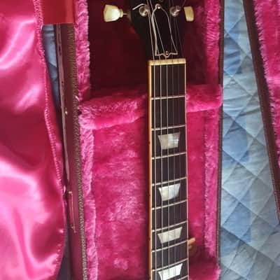 Solid Flame Maple Top Greco Egf-1800 Sunburst Super Real 1981 DryZ Brazilian Fretboard 1 piece body - Neck split - read descriptions image 12