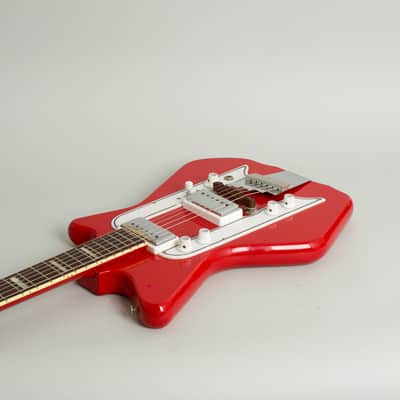 Airline Model 7244 Solid Body Electric Guitar (1964), ser. #G36719, black hard shell case. imagen 7