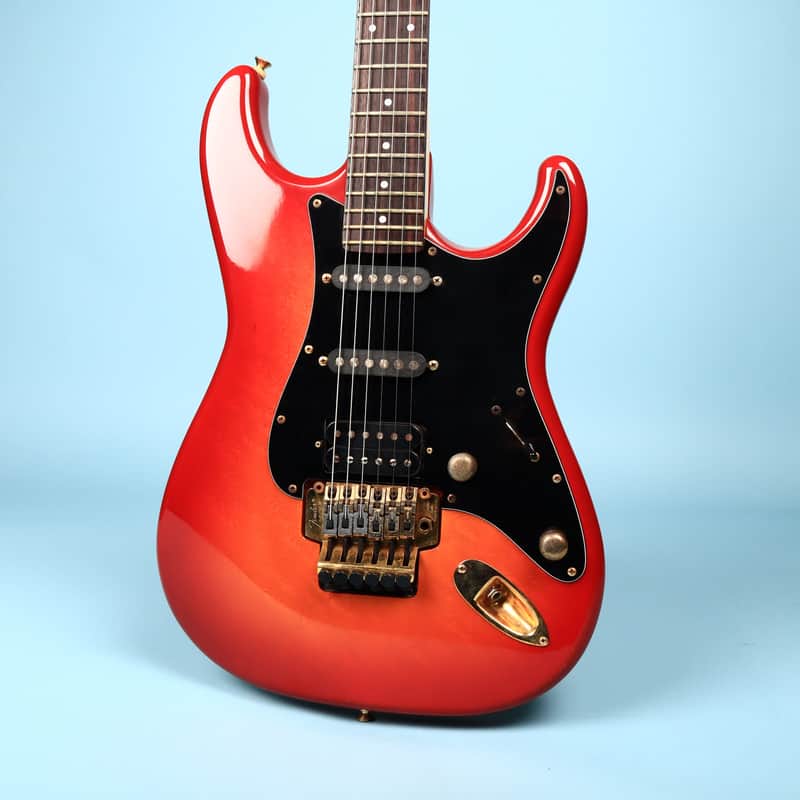 Fender Stratocaster Str-75r Electric Guitar Made in Japan Gold Floyd image 1