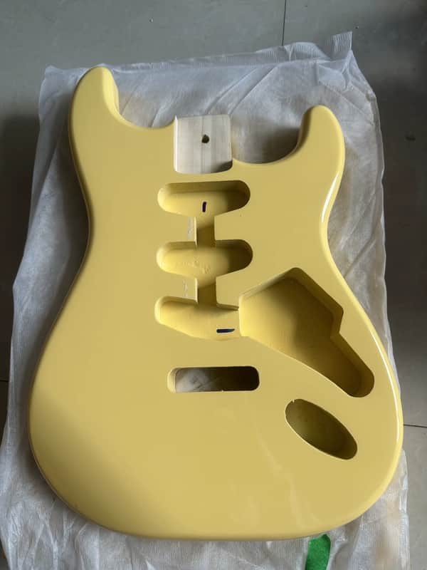 Creamy Yellow Finish Guitar Stratocaster Strat Style Poplar Wood Body image 1