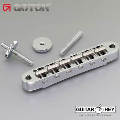 NEW Gotoh Ti103B Nashville Tune-o-matic Bridge M4 Post Titanium Saddles - CHROME image 1