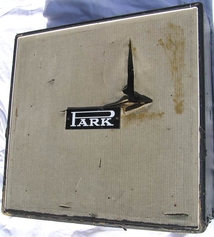 1966 67 Park Marshall 4 X 12” Cabinet Top Handel Black image 1