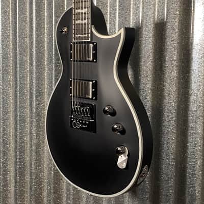 ESP LTD EC-1000 ET Evertune Bold Binding Black Guitar & Case #0622 Used image 6