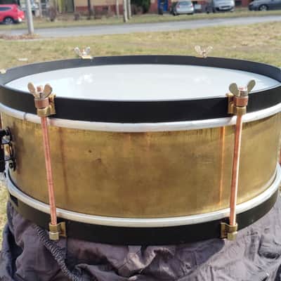 Restored Sonor Antik Vintage Marching Brass Snare from 50s image 5