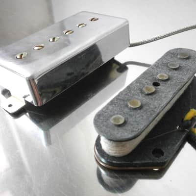Q pickups Relic/Aged Tele bridge / hum sized P90 SET Telecaster Fits Fender Custom image 3