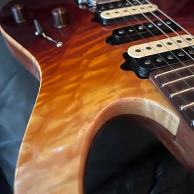 Suhr Modern Carve Top Desert Gradient Angel Quilt Mahogany Back, Cocobolo knobs and Covers image 19