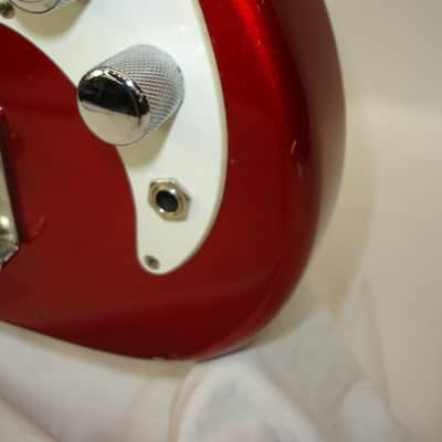 Samick by Greg Bennett Design Corsair Mini Bass Guitar, Candy Apple Red w/ Bag image 6