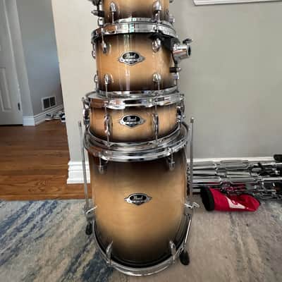 Pearl EXX725/C31 Export EXX 10 / 12 / 18 / 22 / 14x5.5" 5pc Drum Set with Hardware 2013 - 2020 - Jet Black image 4