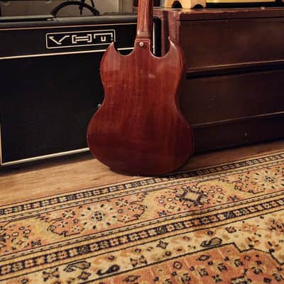 1972 Gibson SG Deluxe Cherry w/ 70s Gibson SG Case | Gibson Embossed T-Top Humbuckers, Factory Gibson Bigsby B5 image 17