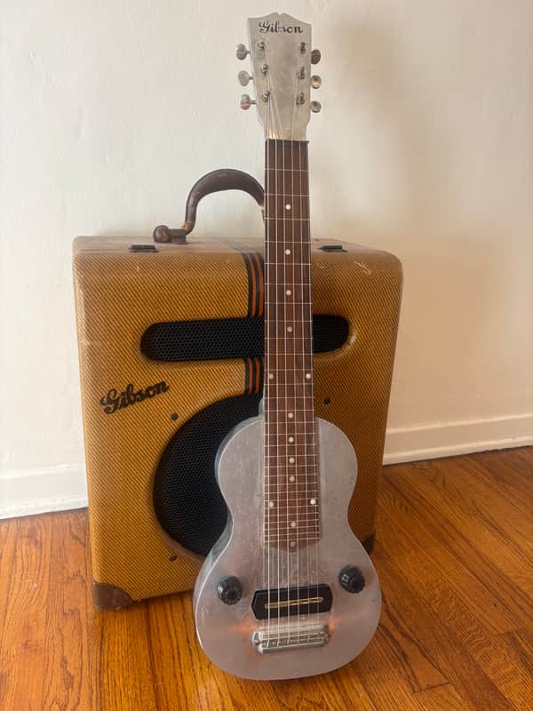 Gibson E-150 Model Lap Steel Electric Guitar - 1935, 1930s, Racing Stripe Tweed Case, EHG-150, EH-150, Charlie Christian Pickup image 1