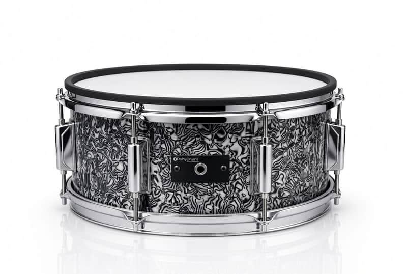 Dolby 14 x 5” Black Abalone Electronic Snare w 6 Triggers for Roland Alesis image 1