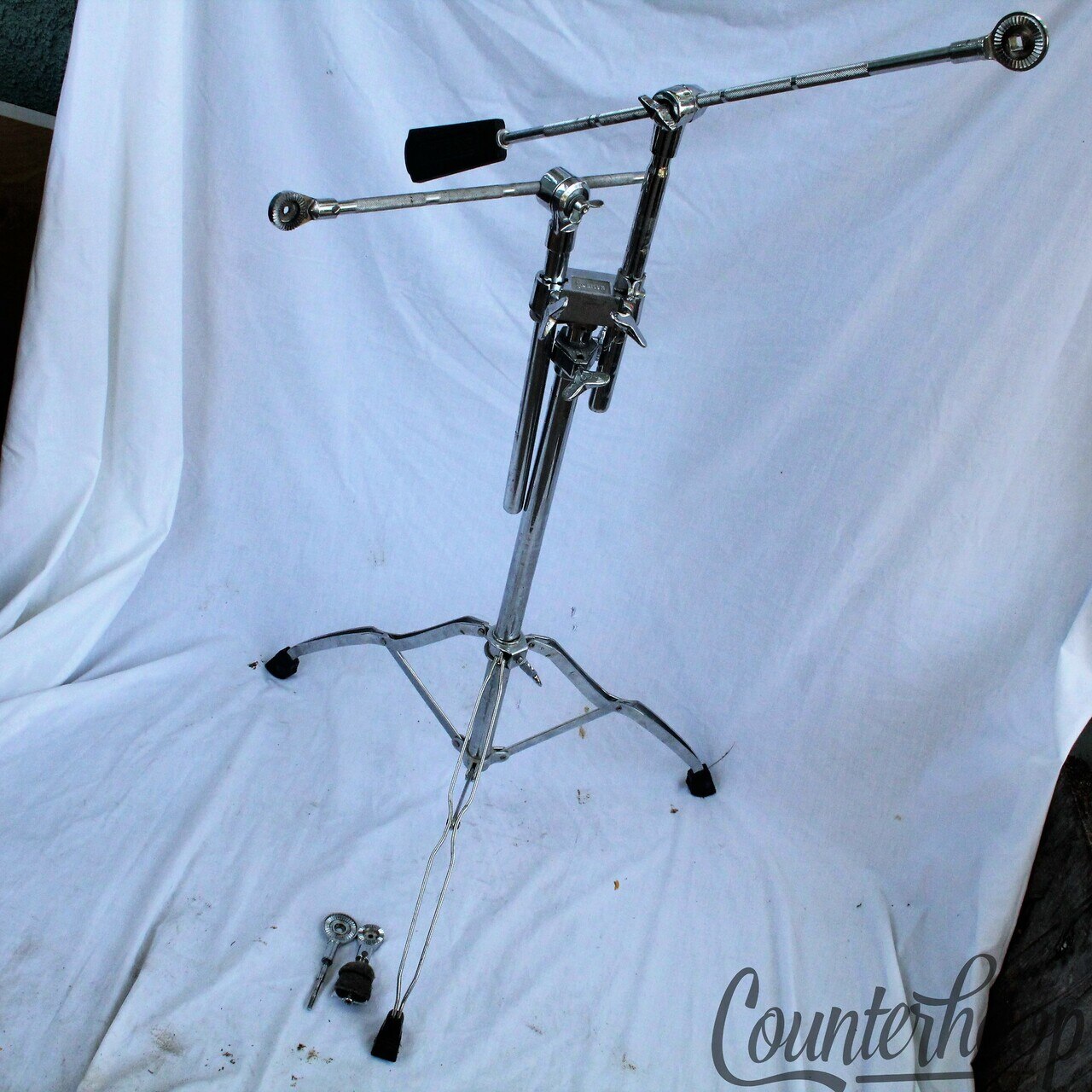 Samson Double Boom Arm Cymbal Stand Vintage 80s Crash Parts Double-Braced — main photograph