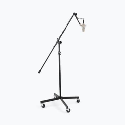 On-Stage SB96 Tripod Studio Mic Boom with 7" Mini Boom Extension and Casters image 1