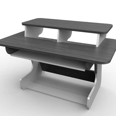 New Zaor Miza 61(Titanium Wenge)Studio Workstation with Rolling Tray for 61-key Keyboard & Rack Bays image 3