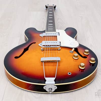 1997 Epiphone Casino Hollowbody Guitar Sunburst w/ Case, Peerless image 12