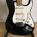 1957 Fender Stratocaster - Black over Sunburst with original case and candy