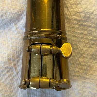 Vintage Selmer Paris Tenor Saxophone Ligature and Cap Set for Hard Rubber Mouthpieces image 6