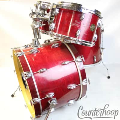 Gretsch HOUSE KIT ACME STUDIOS 22,12,13,16 Renown Red Rosewood Drums Vintage 70s image 3