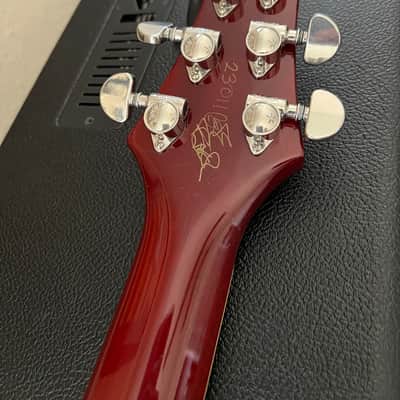 b3 SL Deluxe Gene Baker 2023 - Dark Burst Stainless 6105 Frets Figured Maple Top Lightweight image 4