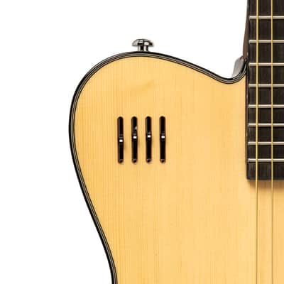 STAGG Natural Electric Solid Body Classical Cutaway Guitar Solid Spruce Top Mahogany Neck image 5