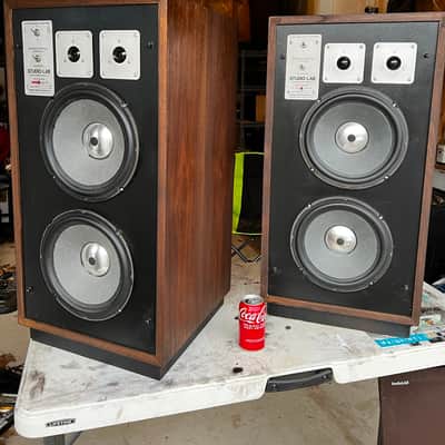 StudioLAB SL-30 Speakers 1980s Dark Brown Wood Stain image 1