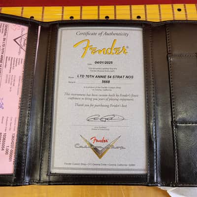 2025 Fender Custom Shop Limited Edition 70th Anniversary '54 Stratocaster NOS with CS Deluxe Case image 15