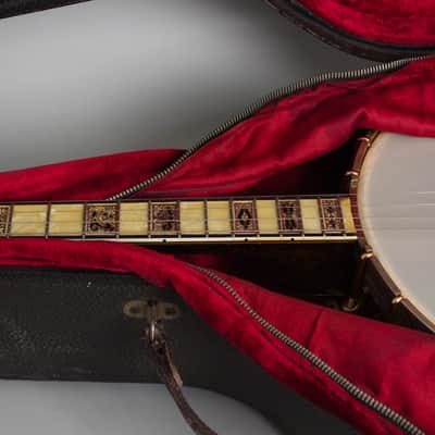 Bacon & Day  Silver Bell #6 Ne Plus Ultra Special Tenor Banjo (1927-33), ser. #22694/26719, original black hard shell case. image 24