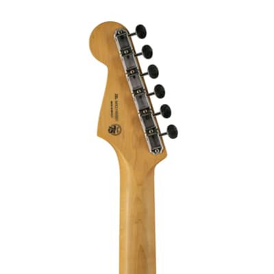 Fender Noventa Stratocaster Electric Guitar, PF FB, Crimson Red Transparent, MX2115XXXX image 9